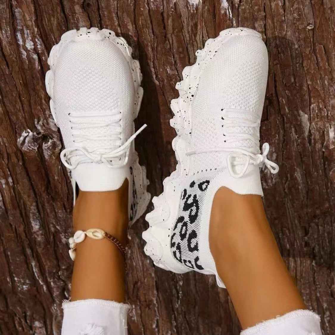 Leopard Mesh Round Toe Athletic - Damned Threads
